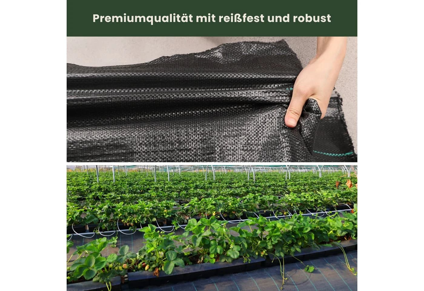 OUNUO Unkrautvlies 90g/m² Schwarz 3x25m Rolle - Bild 5