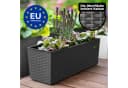 KONZEPT Balkonkasten Rattan-Optik Grau 56x19cm Bild 4