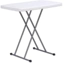 JEOBEST Klapptisch Outdoor Tisch Campingtisch Gartentisch Esstisch 75x50 cm Verstellbare Höhe Wetterfest Metall Weiß Bild 4