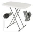 JEOBEST Klapptisch Outdoor Tisch Campingtisch Gartentisch Esstisch 75x50 cm Verstellbare Höhe Wetterfest Metall Weiß Bild 5