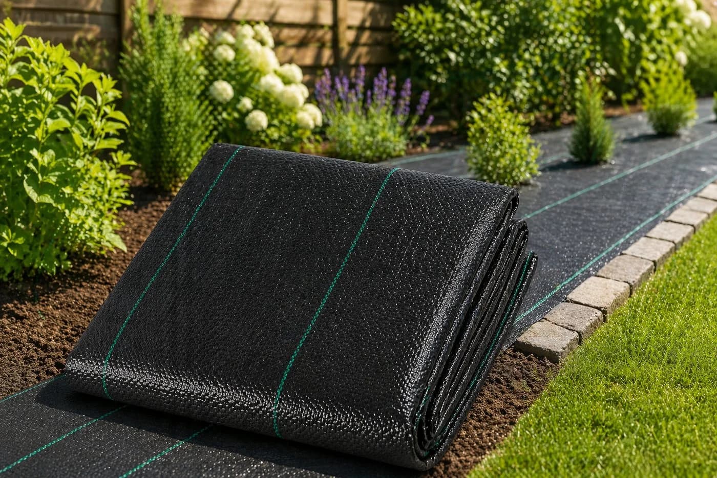 LA CUTE Unkrautvlies 160g/m² Schwarz UV-beständig Wasserdurchlässig