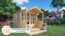 Gartenhaus BERTILO Salisbury Massivholz Beige Naturbelassen Bild 2