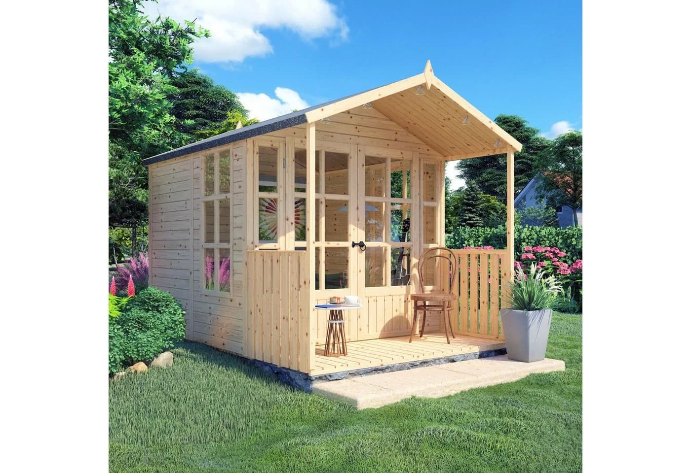 Gartenhaus BERTILO Salisbury Massivholz Beige Naturbelassen - Bild 3