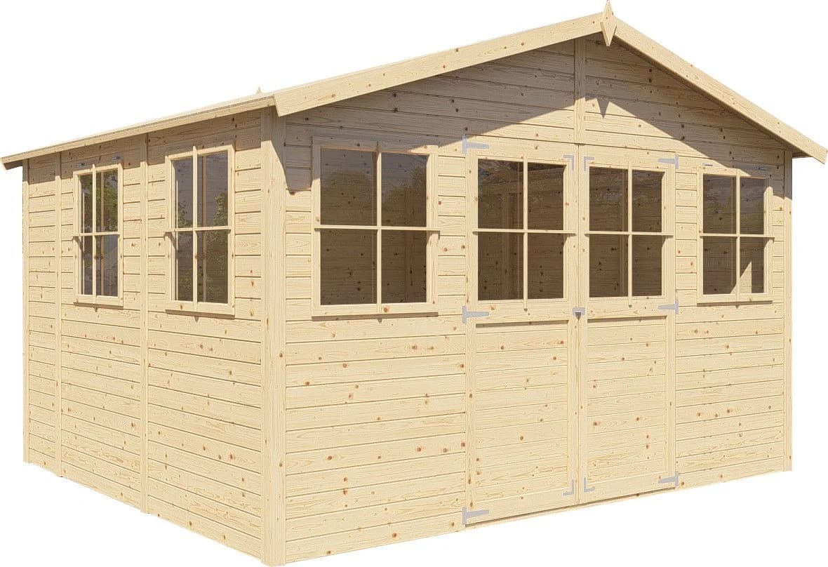 Gartenhaus BERTILO Workshop Smith Massivholz Naturbelassen