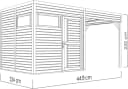 Gartenhaus BERTILO Cubus 2 Lounge Anthrazit Massivholz Bild 5