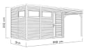 Gartenhaus BERTILO Cubus 3 Lounge anthrazit Massivholz Bild 5