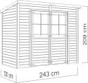 Gartenhaus BERTILO Einfach 2 Beigegrau Massivholz mit Fußboden Bild 4