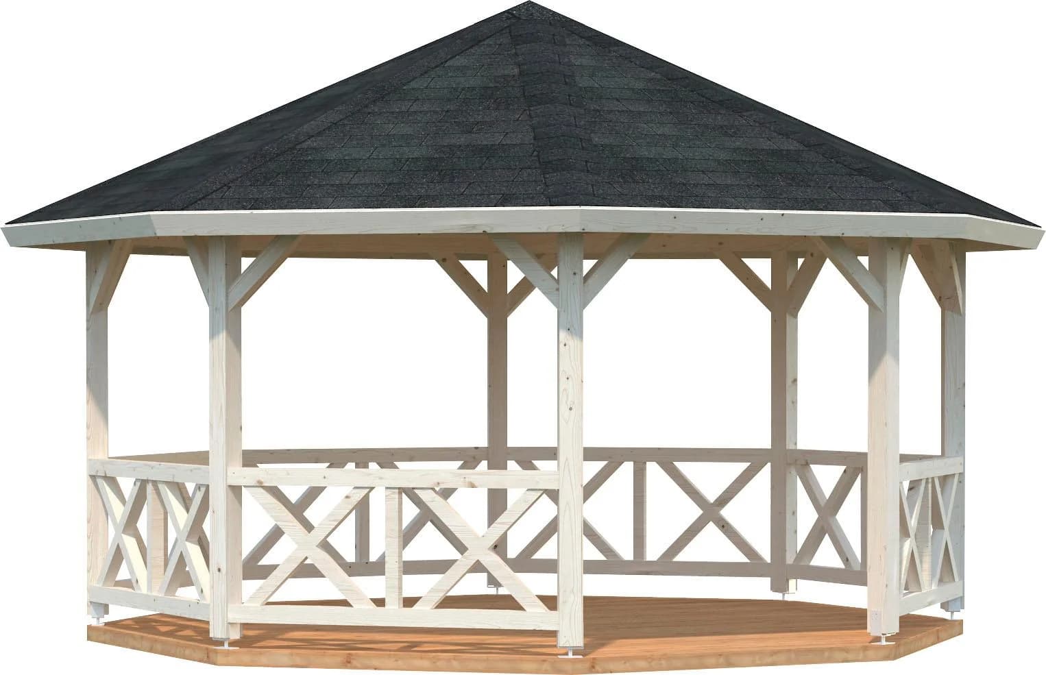 Palmako Garten Pavillon Betty Massivholz Achteckig