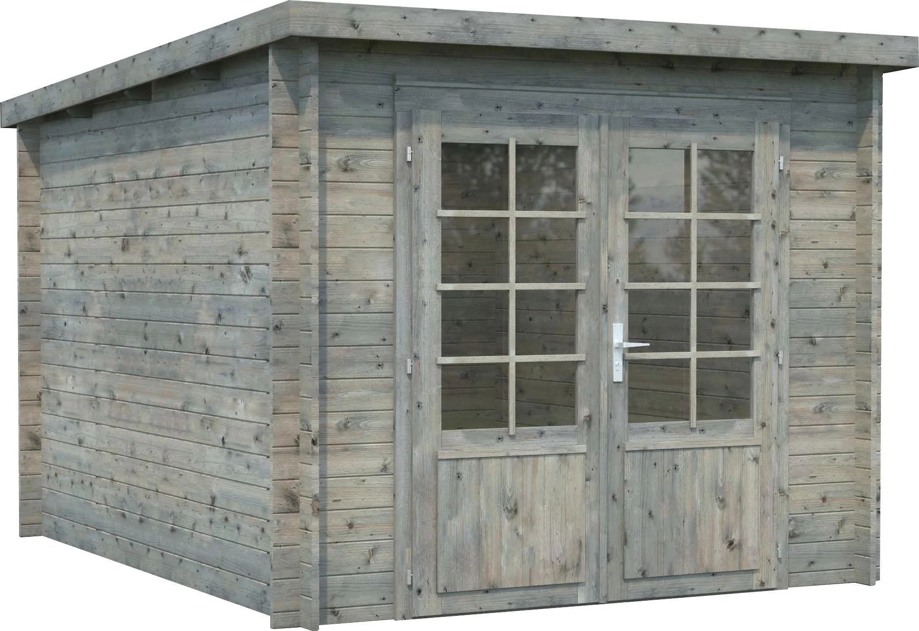 Gartenhaus PALMAKO Ella Grau Blockbohlensystem
