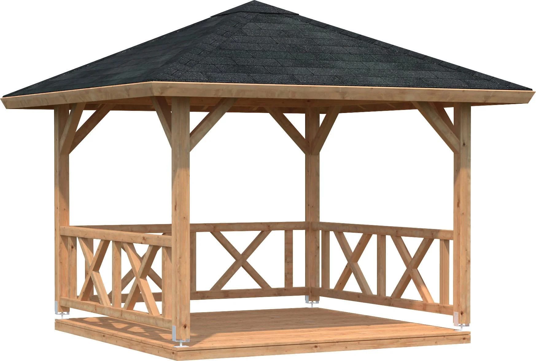 Palmako Garten Pavillon Betty Massivholz 9 m²