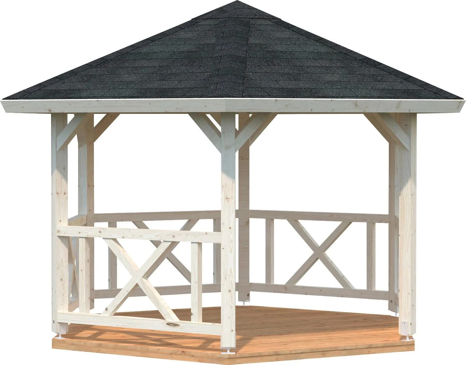 Palmako Garten Pavillon Betty Sechseckig Massivholz