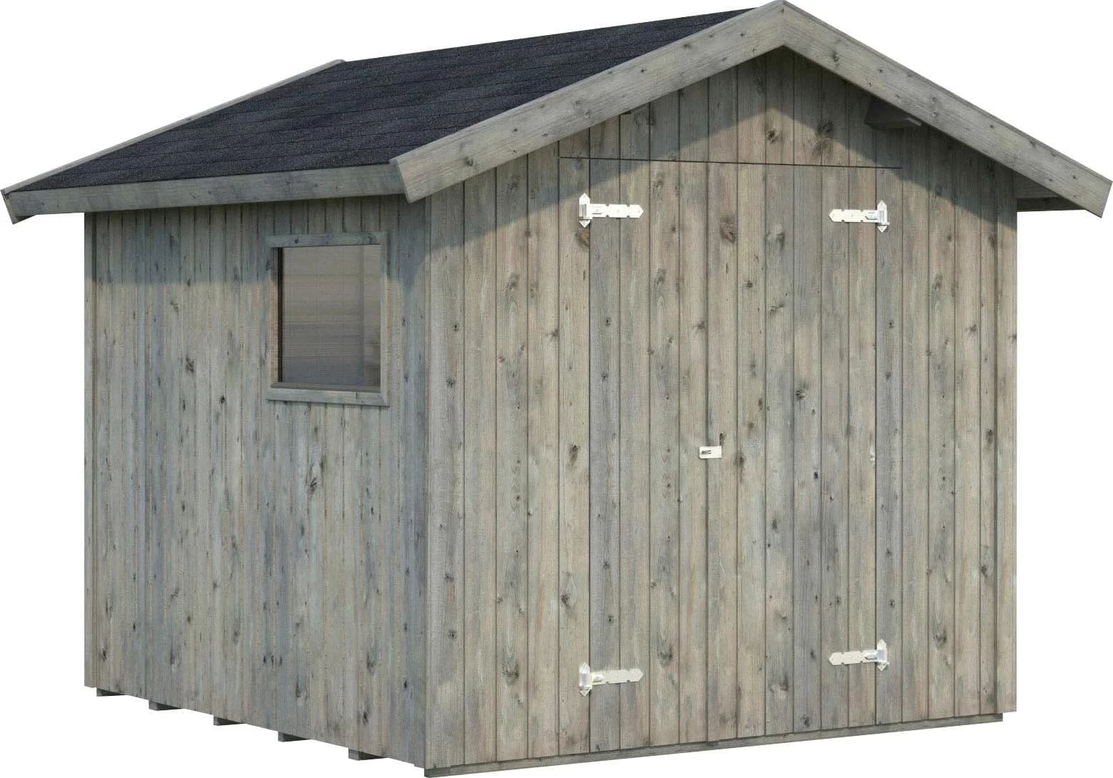 Gerätehaus PALMAKO Nils Massivholz Grau
