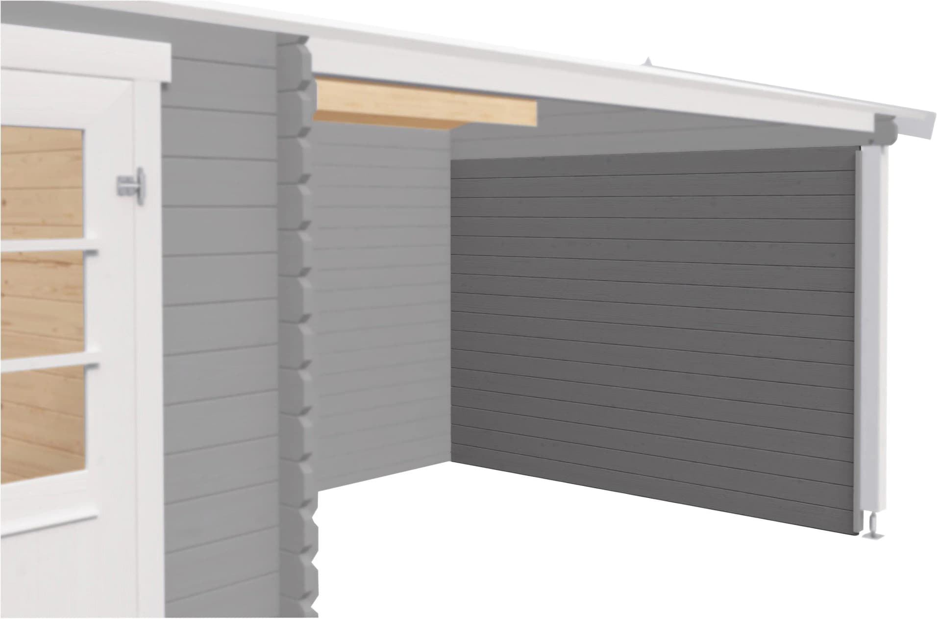 Carport-Seitenwand LASITA MAJA Lichtgrau Holzwerkstoff