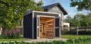 Gartenhaus Fynn 2 Carbongrau Nordic Holz Bild 1