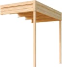 Gartenhaus-Anbaudach aus Massivholz, Flachdach, beige Bild 1