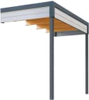 Gartenhaus-Anbaudach Nordic Holz Felix / Finn Flachdach Lichtgrau Bild 1