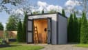 Gartenhaus NORDIC HOLZ Fynn 1,5 Massivholz Lichtgrau Bild 2