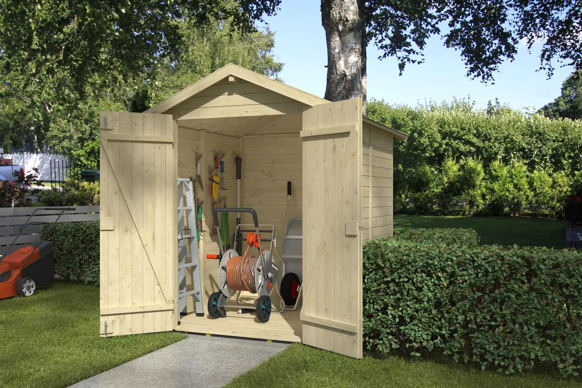 Gartenhaus im skandinavischen Stil aus Massivholz