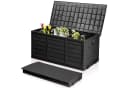 LALAHO Gartenbox 280L Schwarz mit Rollen Wasserdicht Bild 2