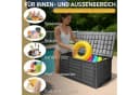 LALAHO Gartenbox 280L Schwarz mit Rollen Wasserdicht Bild 3