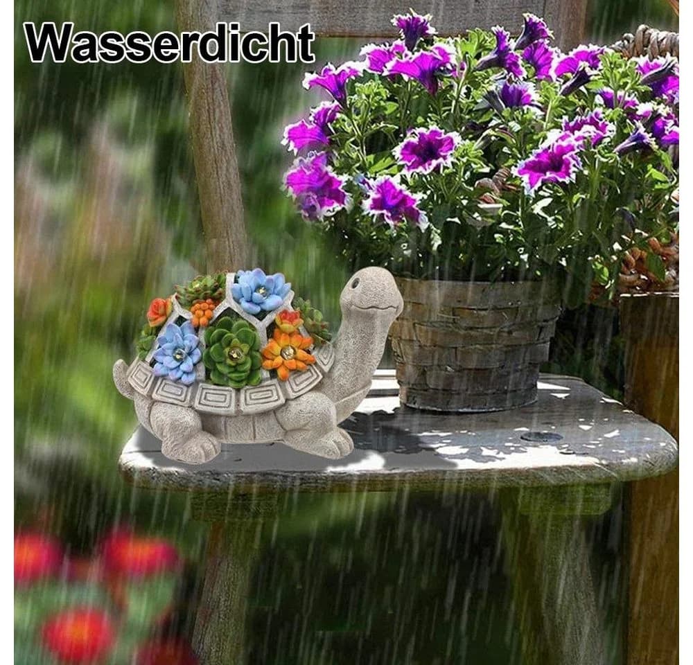 feinlux Solar Gartenfigur Eichhörnchen/Schildkröte mit LED-Beleuchtung - Bild 3