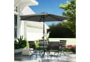 wohnTRAUM24 Sonnenschirm 270 cm knickbar Balkonschirm mit Kurbel Grau Bild 1
