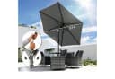 wohnTRAUM24 Sonnenschirm 270 cm knickbar Balkonschirm mit Kurbel Grau Bild 2