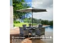wohnTRAUM24 Sonnenschirm 270 cm knickbar Balkonschirm mit Kurbel Grau Bild 3