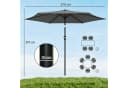 wohnTRAUM24 Sonnenschirm 270 cm knickbar Balkonschirm mit Kurbel Grau Bild 4
