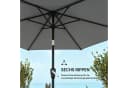 wohnTRAUM24 Sonnenschirm 270 cm knickbar Balkonschirm mit Kurbel Grau Bild 5