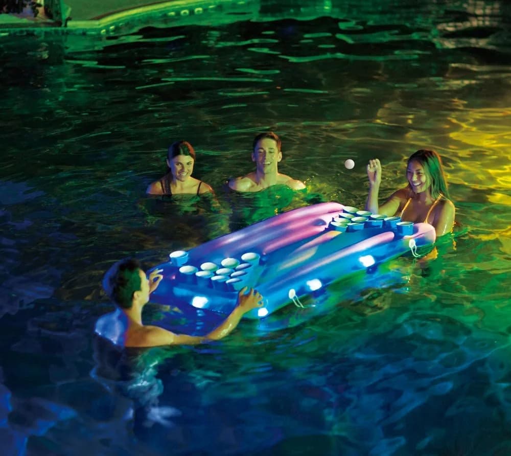 Summer Waves Aqua Glow LED Luftmatratze mit Bierpong - Bild 3