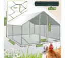 Clanmacy Hühnerstall 3x4x2m Stahl UV-beständige Abdeckung Bild 1