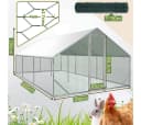 Clanmacy Hühnerstall 3x6x2m Stahl UV-beständiges Dach Bild 1