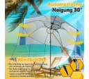 Clanmacy Sonnenschirm neigbar UV50+ mit Spiral-Erdspieß blau Bild 5