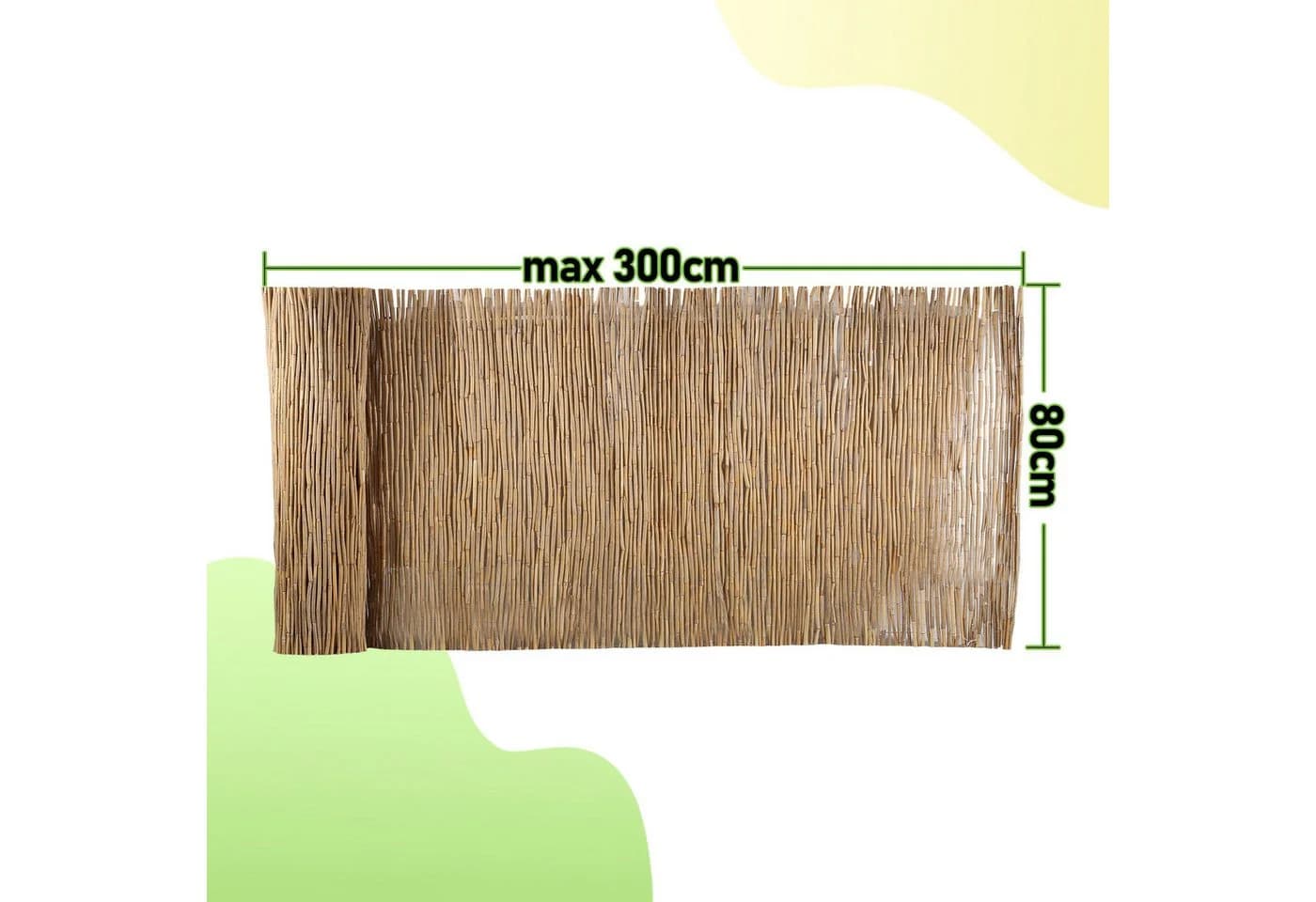 Clanmacy Schilfrohrmatte Sichtschutz 90x300cm Natur