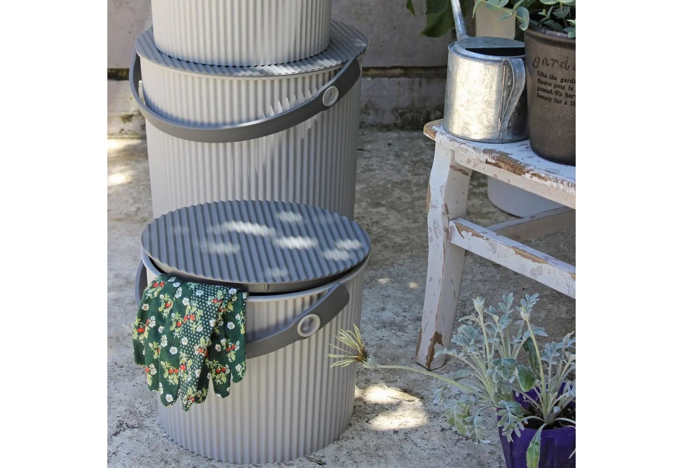 Hachiman Omnioutil Eimer L Naturaluxe Grau 10 l
