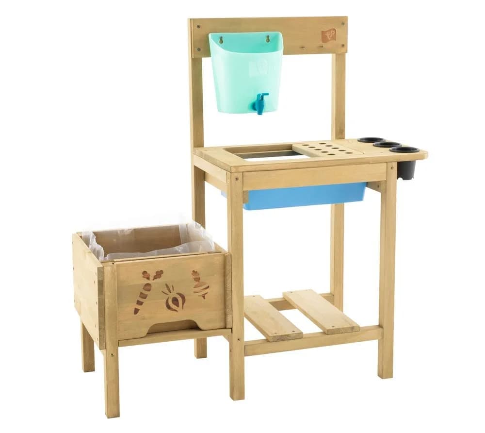 TP Toys Outdoor-Spielküche Grow Up Holz mit Hochbeet und Wasserspender - Bild 2
