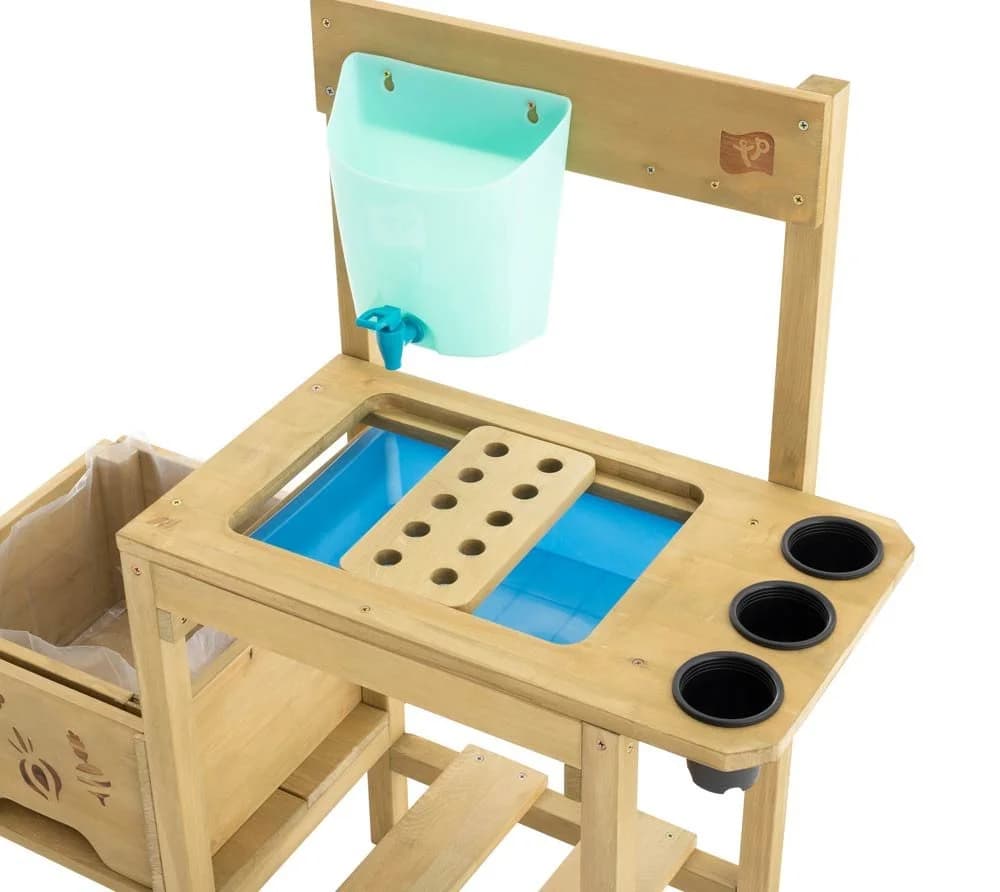 TP Toys Outdoor-Spielküche Grow Up Holz mit Hochbeet und Wasserspender - Bild 4