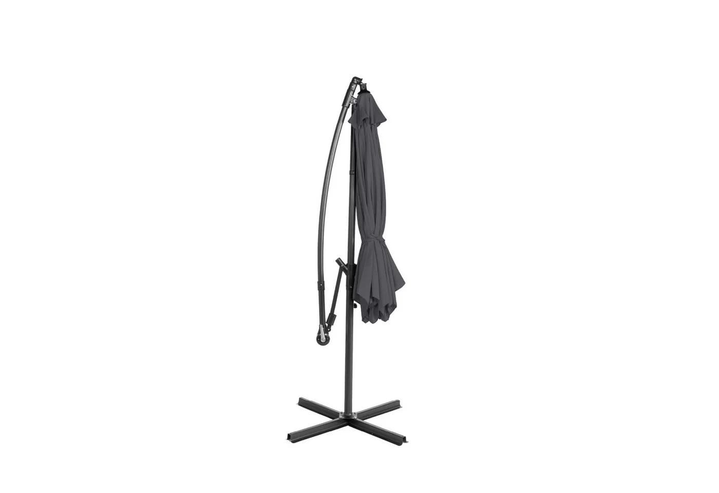 LALAHO Sonnenschirm Grau 300 cm mit Ständer & UV-Schutz - Bild 3