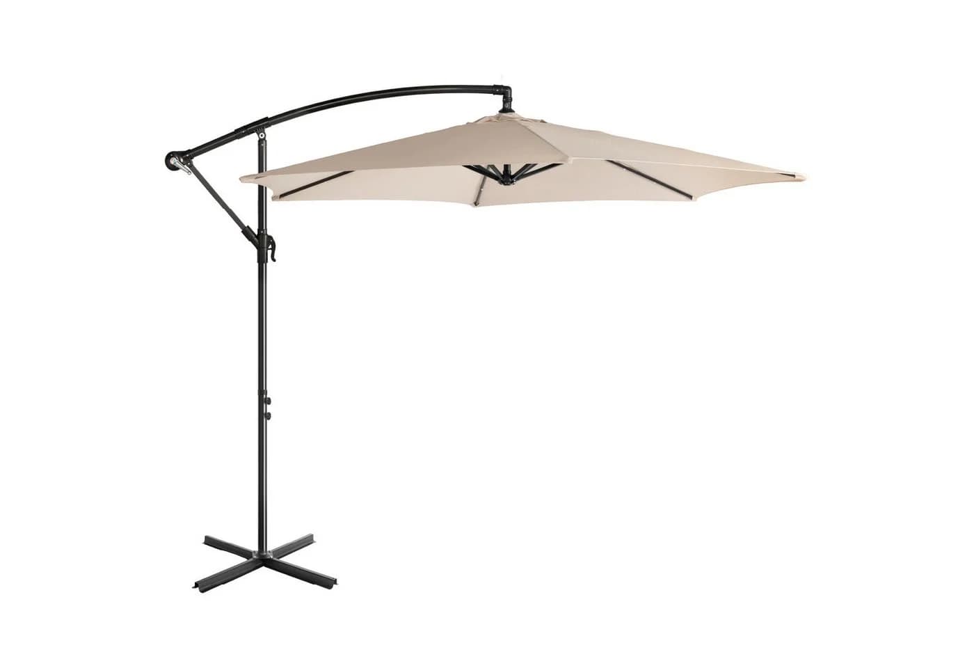 LALAHO Sonnenschirm Ø 300 cm mit Ständer UV 50+ Beige - Bild 2