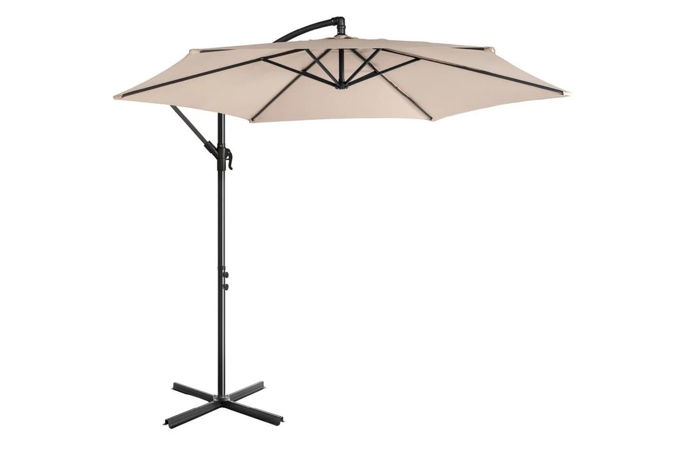 LALAHO Sonnenschirm Ø 300 cm mit Ständer UV 50+ Beige - Bild 4