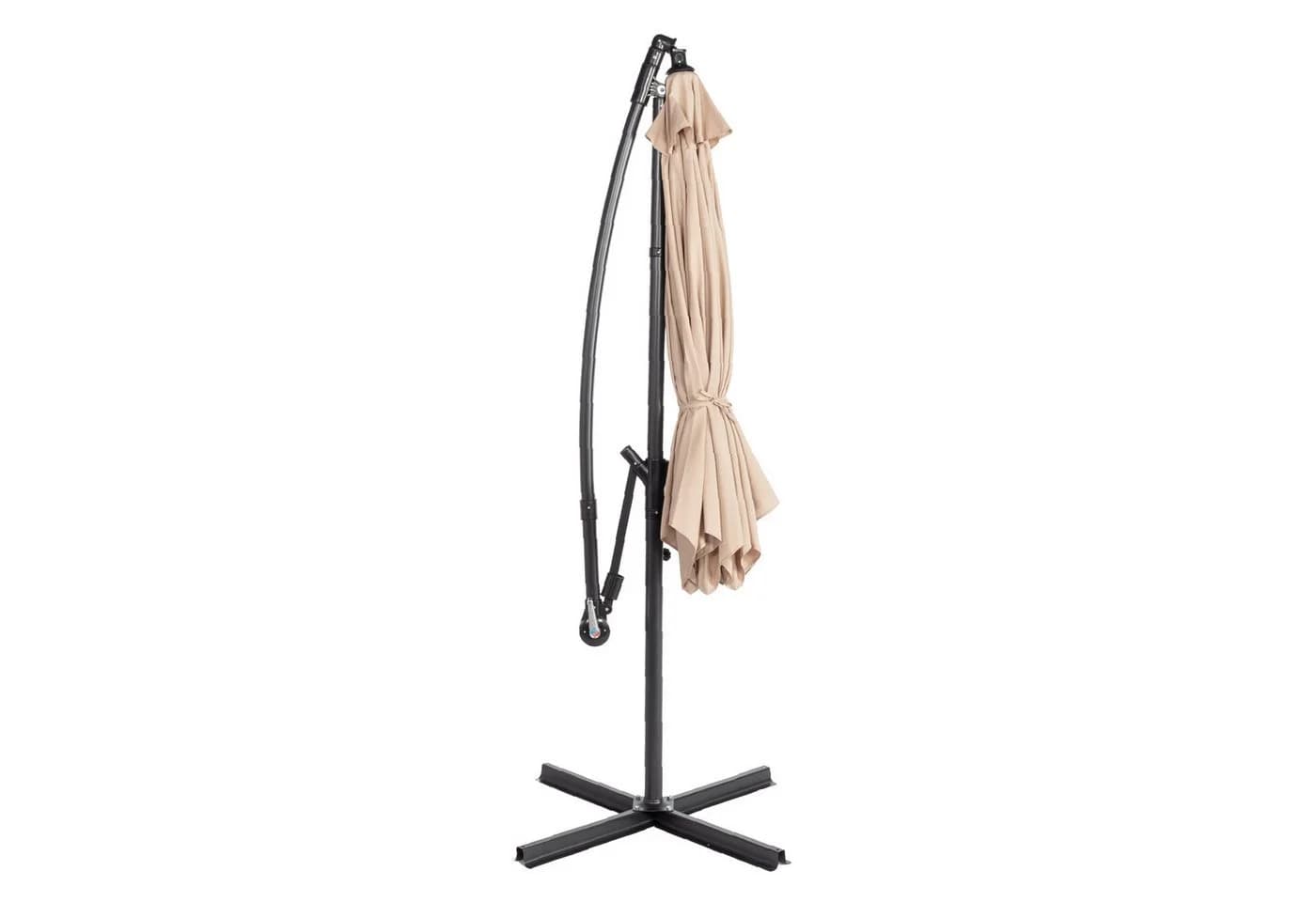 LALAHO Sonnenschirm Ø 300 cm mit Ständer UV 50+ Beige - Bild 5