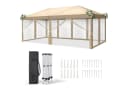 LALAHO Faltpavillon 3x6m mit 6 Netzvorhängen UV-Schutz Gartenpavillon Bild 2