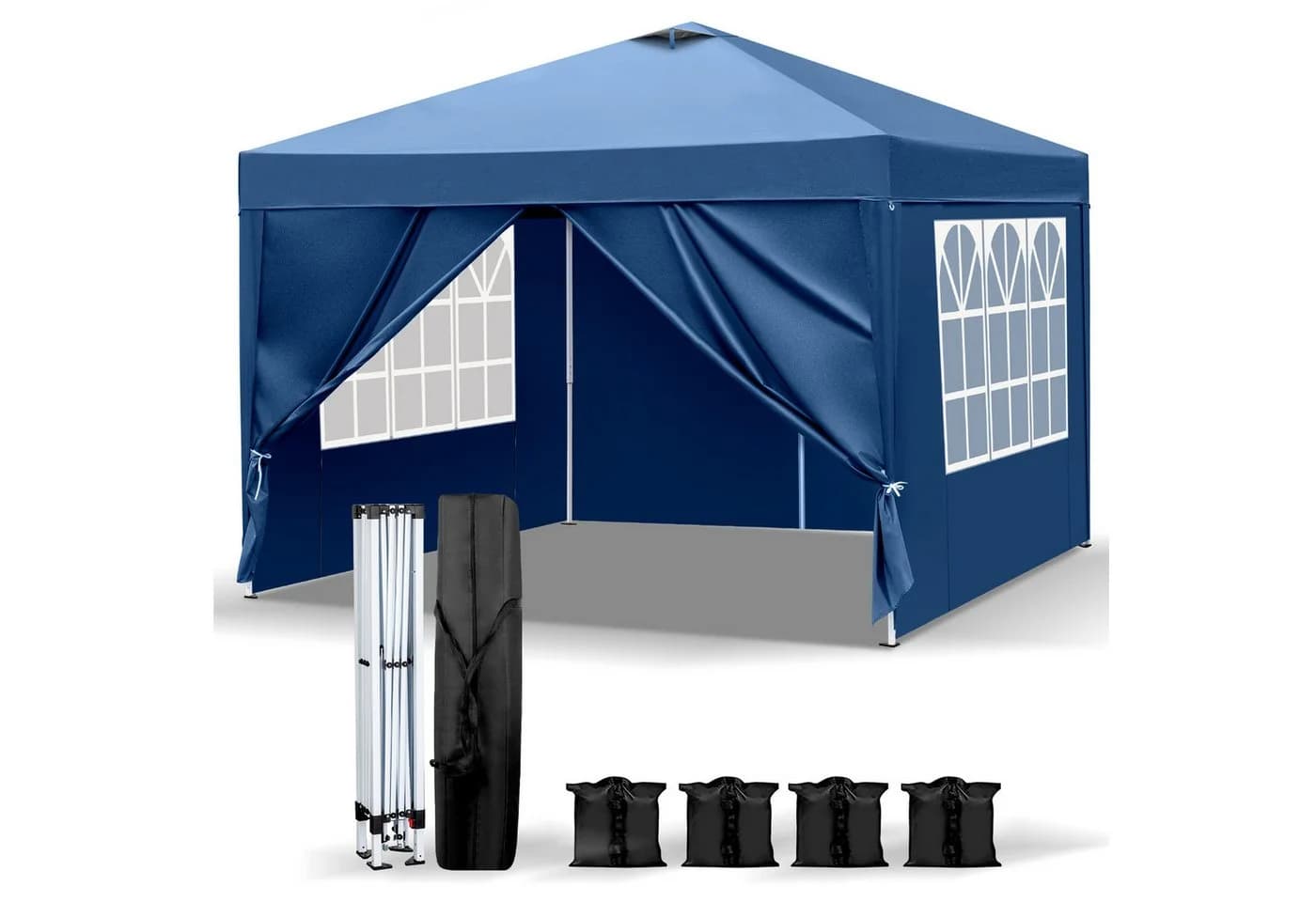 LALAHO Faltpavillon 3x3m Blau UV-Schutz Wasserdicht - Bild 2