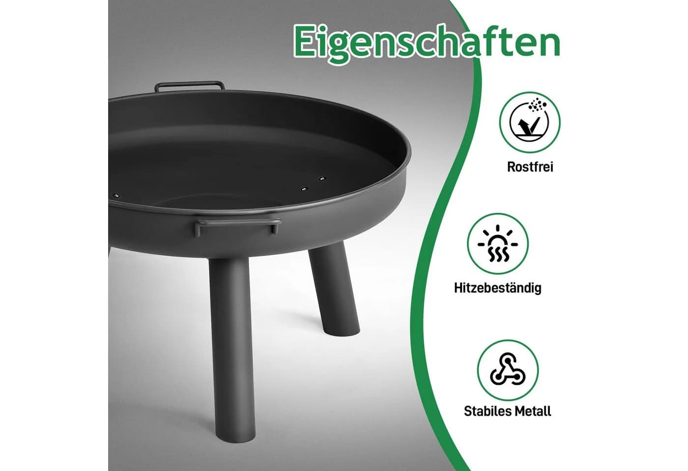 LALAHO Feuerschale Feuerstelle Feuerkorb für Terrasse Tischkamin Garten & Camping - Bild 3