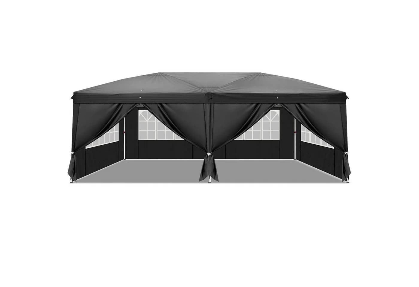 LALAHO Faltpavillon 3x6m mit 6 Seitenteilen, Wasserdicht & UV-Schutz