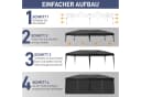 LALAHO Faltpavillon 3x6m mit 6 Seitenteilen, Wasserdicht & UV-Schutz Bild 3