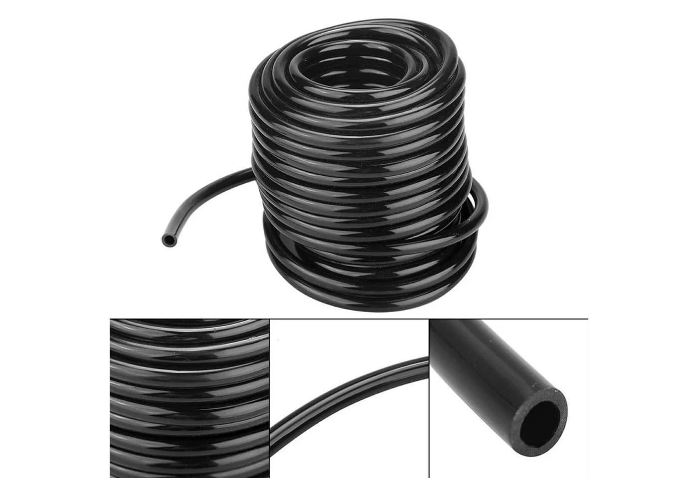 FUROKOY Bewässerungsschlauch Schwarz PVC 10m - Bild 3