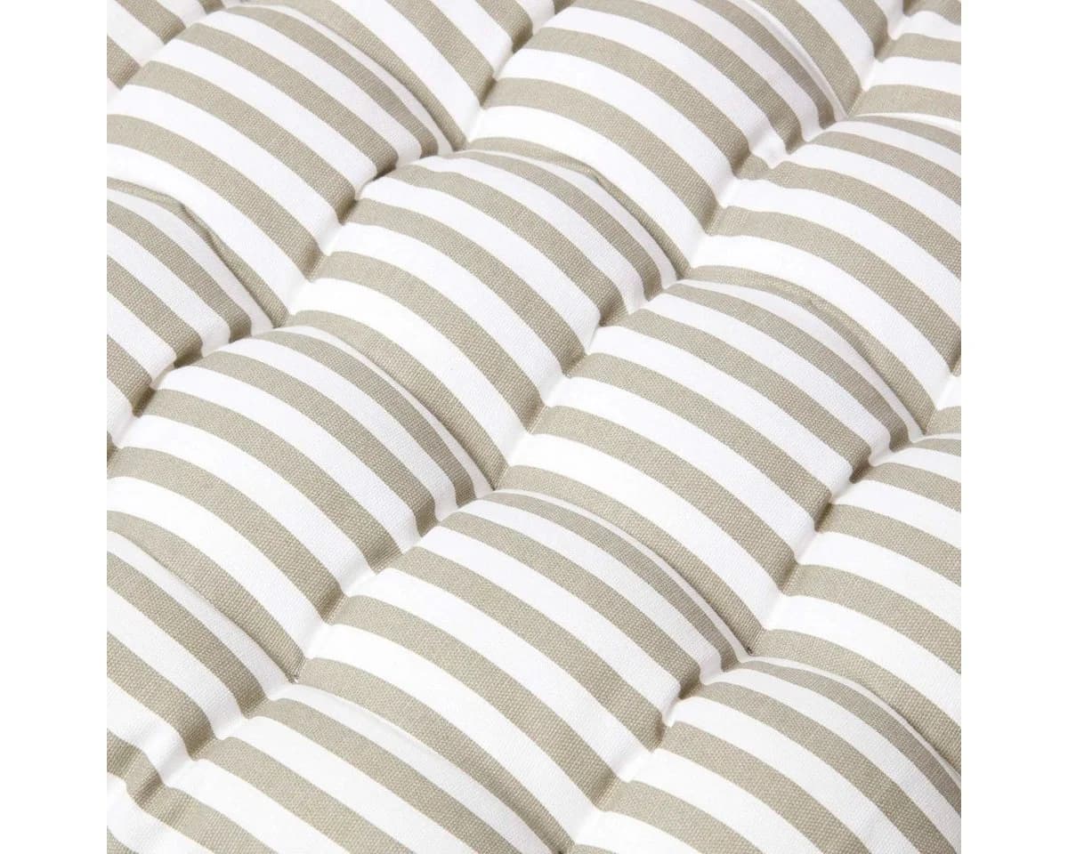 Homescapes 2-Sitzer Bankauflage grau mit Streifen, 100% Baumwolle - Bild 3