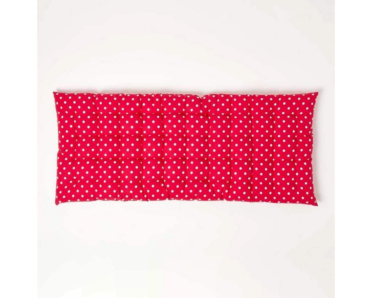 Homescapes Bankauflage 2-Sitzer rot 100% Baumwolle